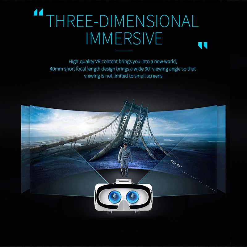 3D VR Headset For Smartphones – Immersive 90° Viewing - HighRunners