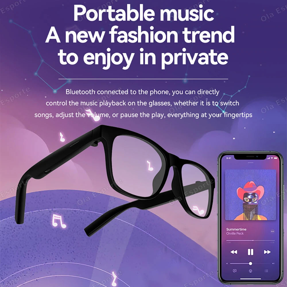 Bluetooth Smart Audio Glasses – Calls, Music & Voice Control - HighRunners