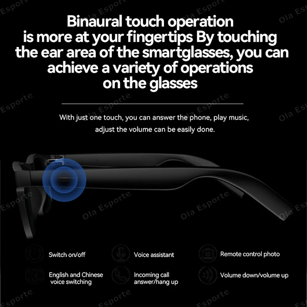 Bluetooth Smart Audio Glasses – Calls, Music & Voice Control - HighRunners
